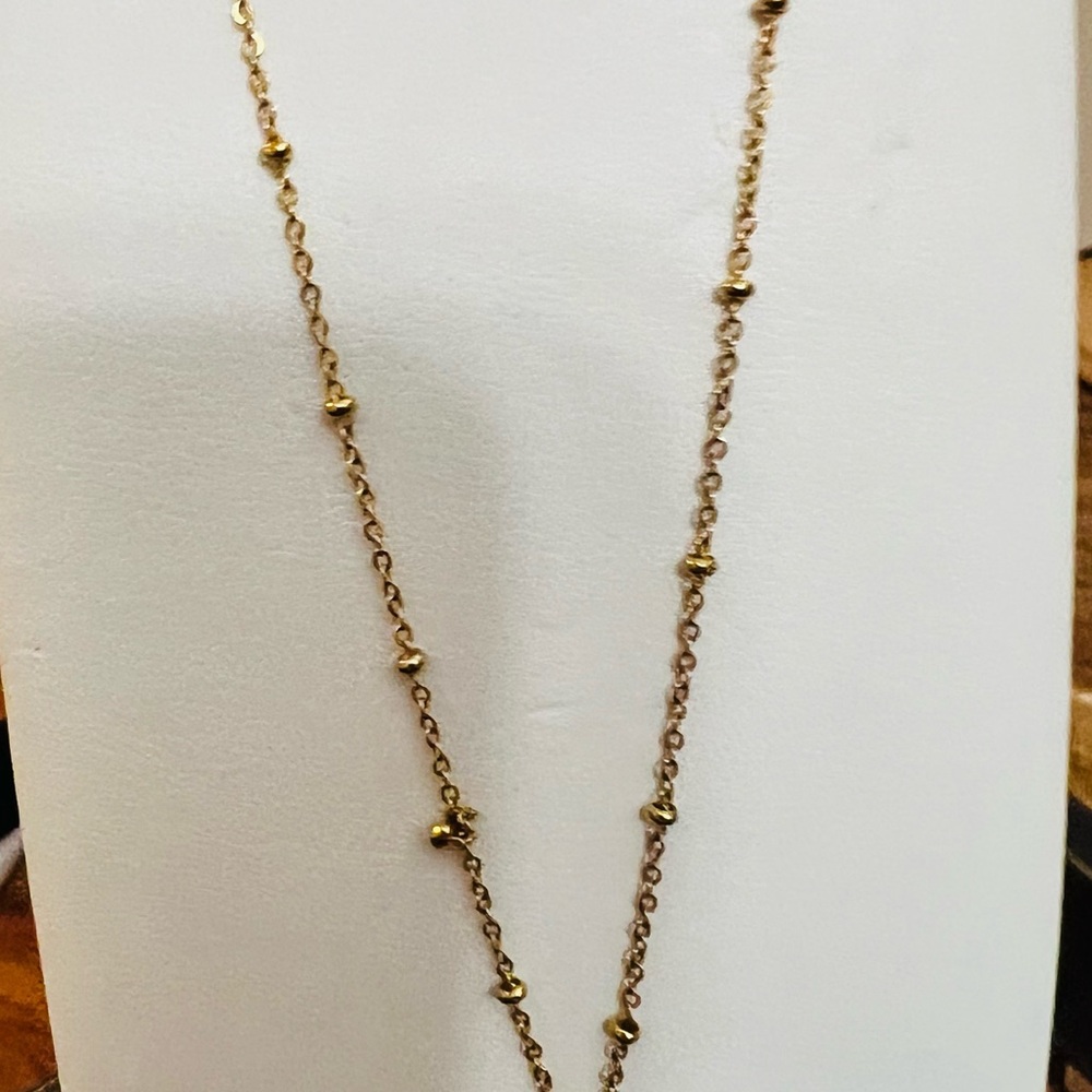 Gold-Tone Black Floral Pendant Necklace - Women Jewelry - Picture 3 of 7